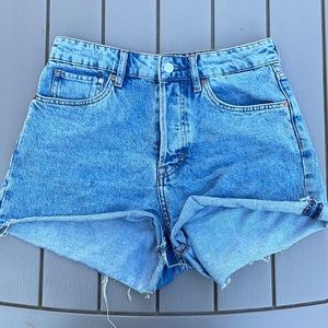 H&M Denim High Waist Shorts
